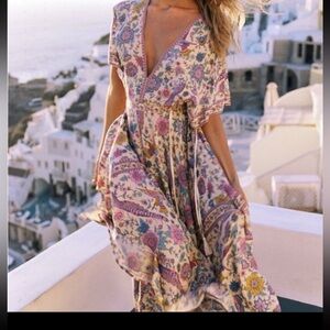 Floral V-Neck Maxi Dress